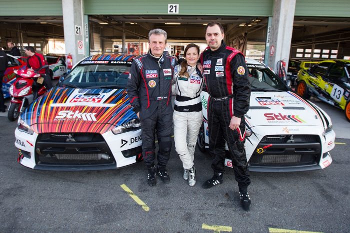 Závodnická rodina - zleva Martin Jerman, dcera Gábina, provdaná Sajlerová a nejrychlejší kuchař Filip Sajler