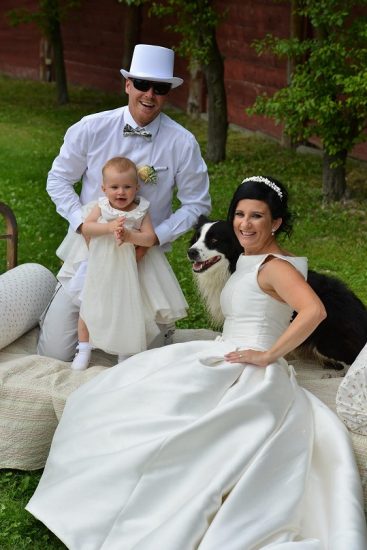 Bára Holá s manželem Ondřejem a dcerou Amálkou