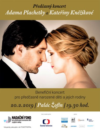Plakátek k Předčasnému koncertu K. Kněžíkové a A. Plachetky (20.02.2019)