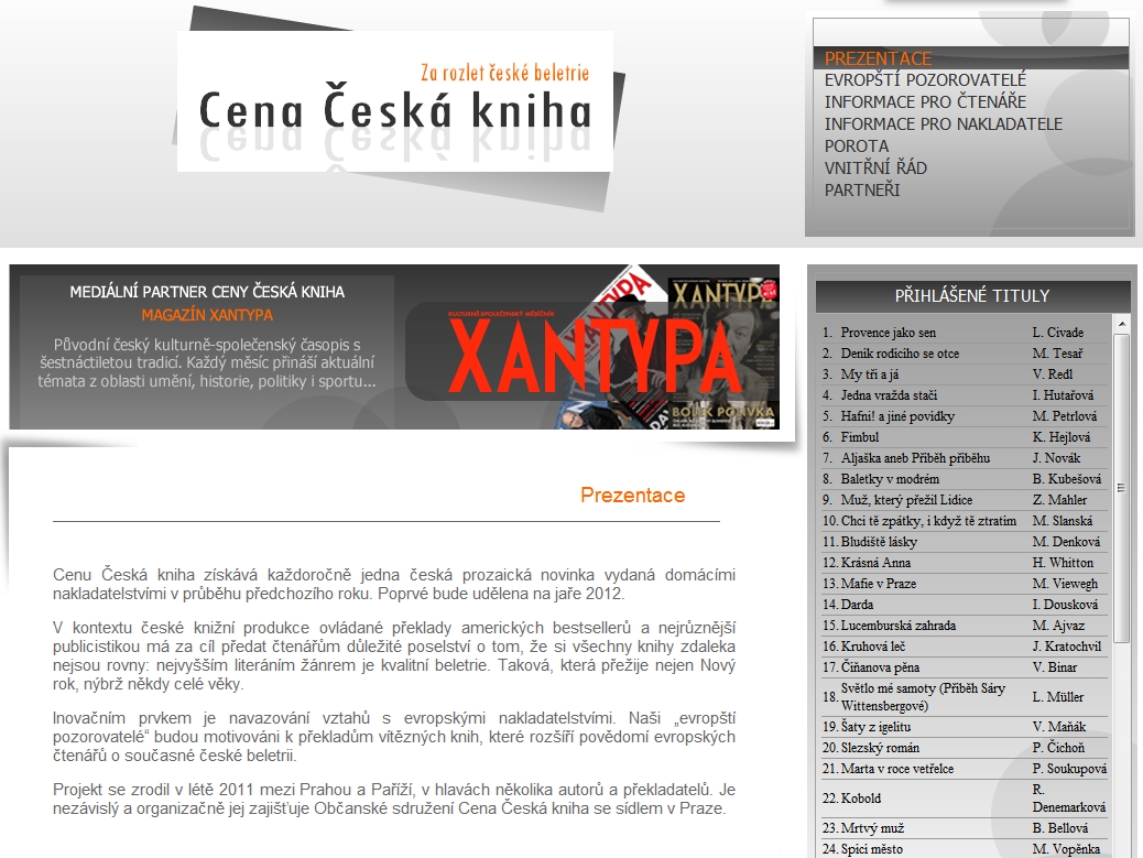 Nová cena pro české knihy