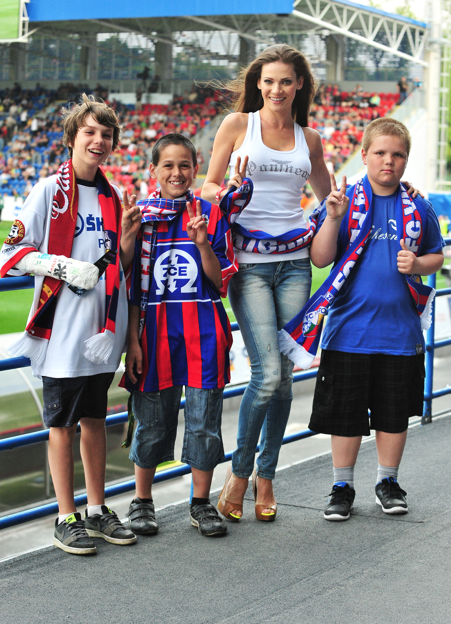 Andrea Verešová vyrazila v Plzni na fotbal!